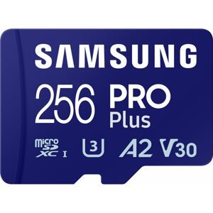 Memóriakártya Samsung MicroSDXC 256 GB PRO Plus + USB adapter (2023)