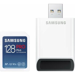 Memóriakártya Samsung SDXC 128GB PRO PLUS + USB adapter