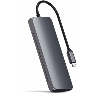 Port replikátor Satechi Aluminium USB-C Hybrid Multiport Adapter (SSD Enclosure, HDMI 4K, 2 x USB-A 3.1 Gen 2 up to 10 Gbps)