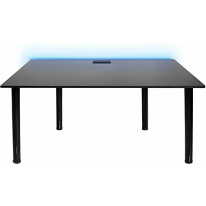 Gaming asztal SYBERDESK 139 x 68 cm, LED, fekete