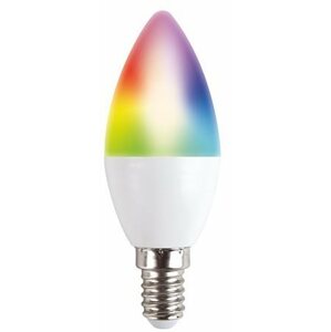 LED izzó Solight LED SMART WIFI izzó, gyertya, 5W, E14, RGB, 400lm