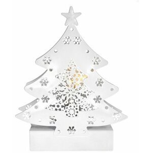 Karácsonyi világítás LED fém karácsonyfa, 2x AA