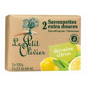 Szappan LE PETIT OLIVIER Extra Mild Soap Bars - Verbena Lemon 2× 100 g