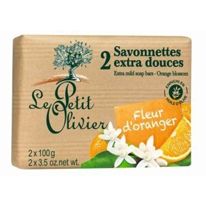 Szappan LE PETIT OLIVIER Extra Mild Soap Bars - Orange Blossom 2× 100 g
