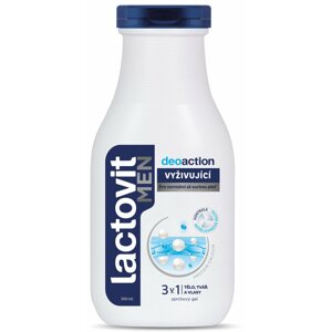 Tusfürdő LACTOVIT Men DeoAction Frissítő 3 az 1-ben tusfürdő 300 ml