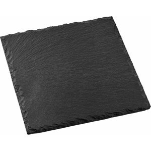 Tálca Siguro Slate Pala lap 20x20 cm, fekete