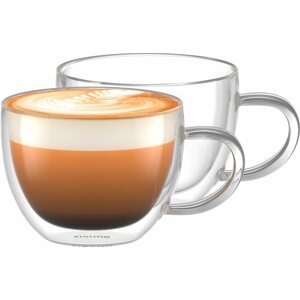Thermopohár Siguro duplafalú üveg cappuccino pohár, 280 ml, 2 db