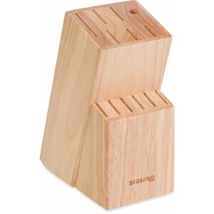 Késtartó Siguro fából készült blokk 12 késhez + élező
