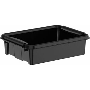 Tároló doboz Siguro Pro Box Recycled 8 l, 30×11,5×40 cm, fekete