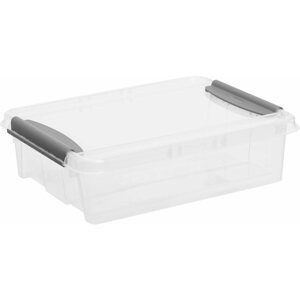 Tároló doboz Siguro Pro Box 8 l, 30×11,5×40 cm, átlátszó