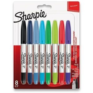 Marker SHARPIE TwinTip, 8 színű