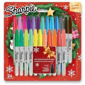 Marker SHARPIE Christmas, 24 szín