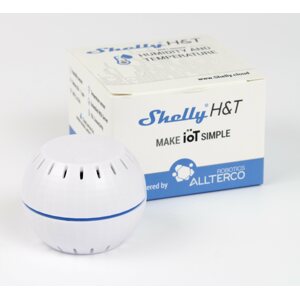 Detektor Shelly HT akkumulátor hőmérséklet- és páratartalom szenzor, fehér, WiFi