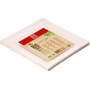 Edény ALUFIX BIO négyzet alakú tányér cukornádrostból, 20 × 20 cm, 12 db