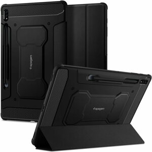 Tablet tok Spigen Rugged Armor Pro fekete Samsung Galaxy Tab S7+/S8+