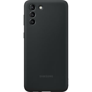 Telefon tok Samsung Galaxy S21+ fekete szilikon tok