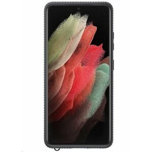Telefon tok Samsung Galaxy S21 Ultra fekete átlátszó tok