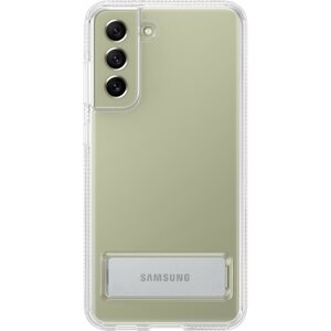 Telefon tok Samsung Galaxy S21 FE 5G átlátszó kitámasztós tok
