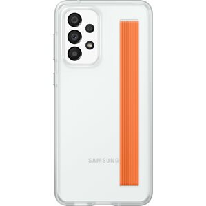 Telefon tok Samsung Galaxy A33 5G Félig átlátszó hátlap tok pánttal átlátszó