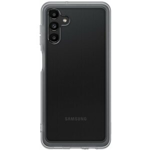 Telefon tok Samsung Galaxy A13 5G Félig átlátszó hátlap tok - fekete