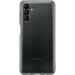 Telefon tok Samsung Galaxy A04s Félig átlátszó hátlap tok - fekete