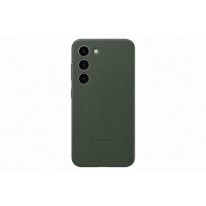Telefon tok Samsung Galaxy S23 Bőr hátlap Green