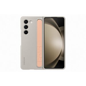 Kryt na mobil Samsung Galaxy Z Fold5 Ochranný kryt se stojánkem a poutkem Světle šedý