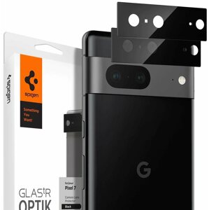 Kamera védő fólia Spigen Glass Optik 2 Pack Black Google Pixel 7
