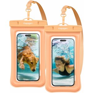 Pouzdro na mobil Spigen Aqua Shield WaterProof Floating Case A610 2 Pack Apricot