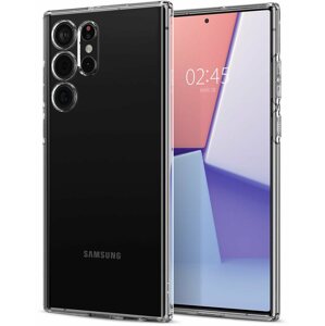 Telefon tok Spigen Liquid Crystal Crystal Samsung Galaxy S22 Ultra 5G átlátszó tok