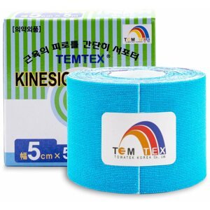 Kineziológiai tapasz Temtex tape Classic kék 5 cm