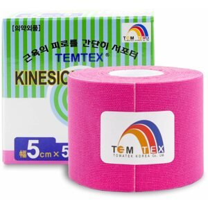 Kineziológiai tapasz Temtex tape Classic rózsaszín 5 cm