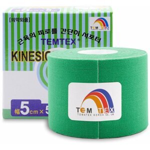 Kineziológiai tapasz Temtex tape Classic zöld 5 cm