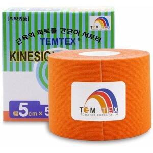 Kineziológiai tapasz Temtex tape Classic narancssárga 5 cm