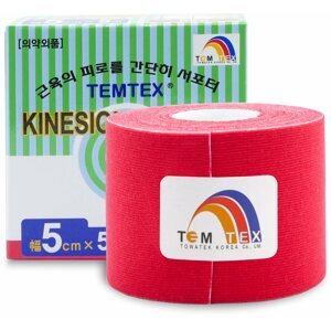 Kineziológiai tapasz Temtex tape Classic piros 5 cm