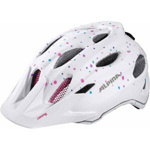 Kerékpáros sisak Alpina Carapax Jr. white-polka dots M 