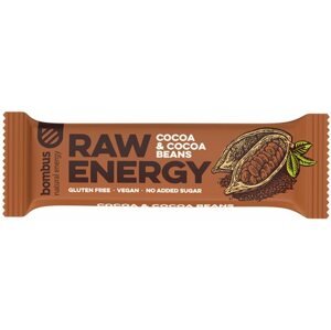 Raw szelet Bombus Raw Energy Cocoa & Cocoa Beans 50 g
