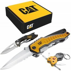 Szerszámkészlet Caterpillar Multifunkciós ajándék készlet, 2 kés és kulcstartó CT240125