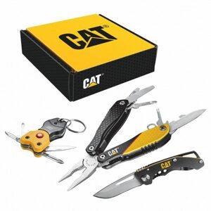 Szerszámkészlet Caterpillar Multifunkciós ajándékkészlet, kés, fogó és kulcstartó CT240192