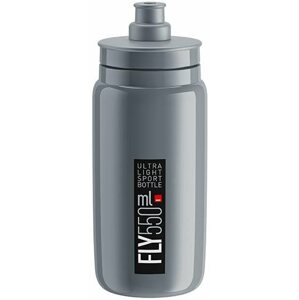 Kulacs Elite kerékpáros vizes palack FLY GREY black logo 550 ml