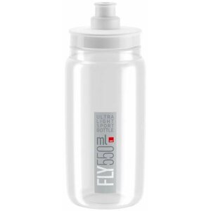 Kulacs Elite kerékpáros vizes palack FLY CLEAR grey logo 550 ml