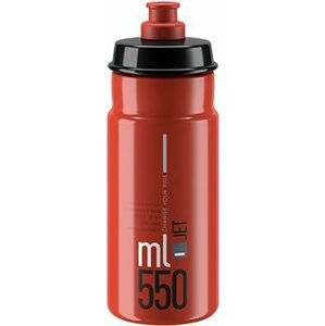 Kulacs Elite kerékpáros vizes palack JET RED grey logo 550 ml