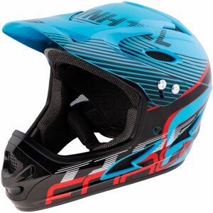 Kerékpáros sisak Force Tiger downhill kék-fekete-piros L-XL