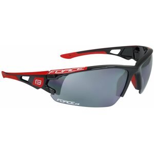 Kerékpáros szemüveg Force CALIBER fekete-piros, fekete üveg lézer