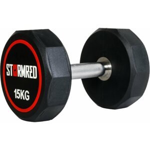 Súlyzó Stormred gumírozott súlyzó 15 kg