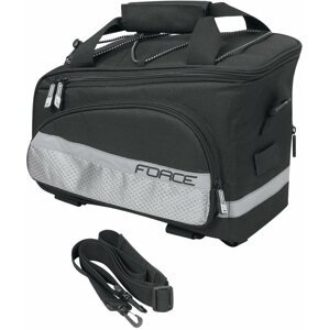 Kerékpáros táska Force Slim fekete bringás táska csomagtartóra, 9 l