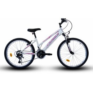 Gyerek kerékpár OLPRAN 24 Falcon SUS fehér/rózsaszín