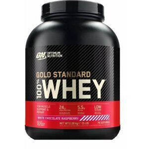Protein Optimum Nutrition Protein 100% Whey Gold Standard 2267 g, fehér csokoládé, málna