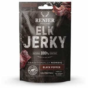 Szárított hús Renjer Modern Nordic Elk (Losi) Jerky Black Pepper 25 g