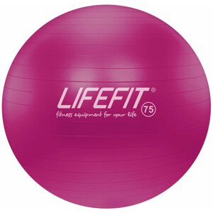 Fitness labda Lifefit anti-burst - 75 cm, bordó